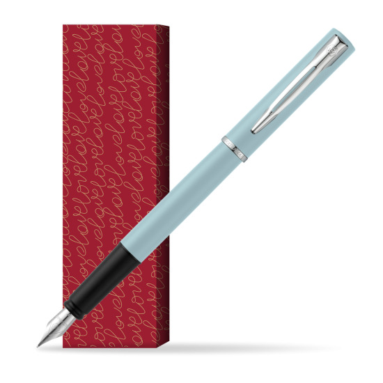 Waterman Allure Blue CT Penna Stilografica in cover True Love