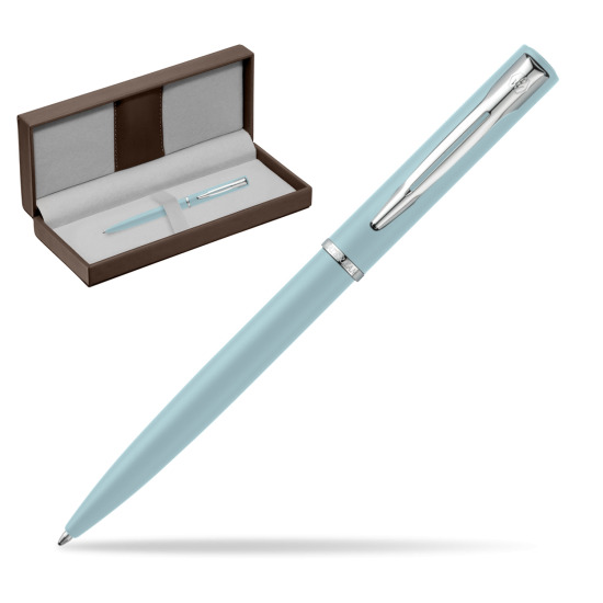 Waterman Allure BLUE CT Stylo à bille in the brown leather box