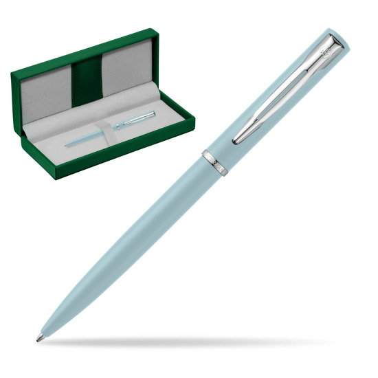 Waterman Allure BLUE CT Stylo à bille in the green leather box