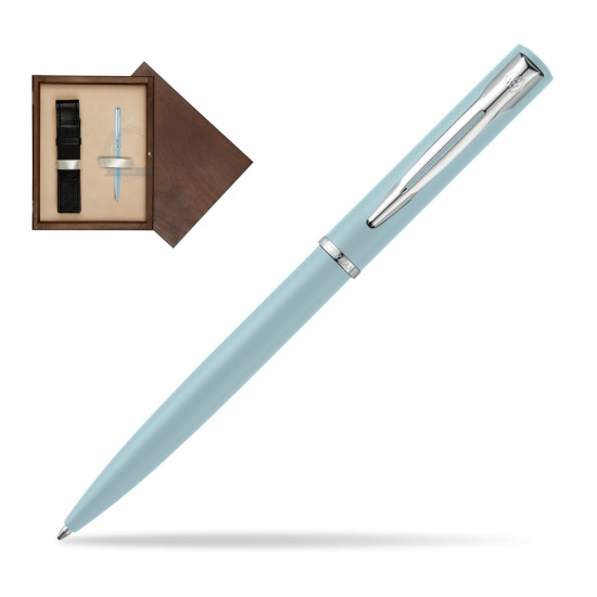 Waterman Allure BLUE CT Penna a Sfera in single wooden box Wenge Single Ecru