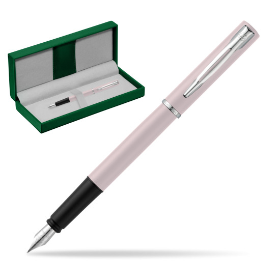 Waterman Allure Pink CT Stylo-plume in the green leather box