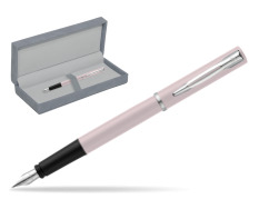 Waterman Allure Pink CT Penna Stilografica in suede box grey