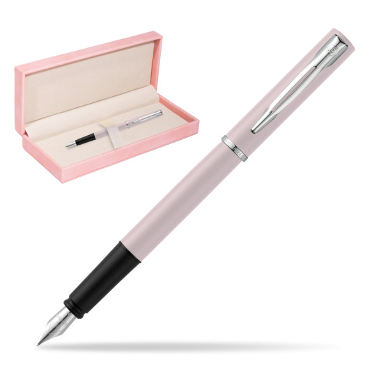 Waterman Allure Pink CT Penna Stilografica in suede box pink