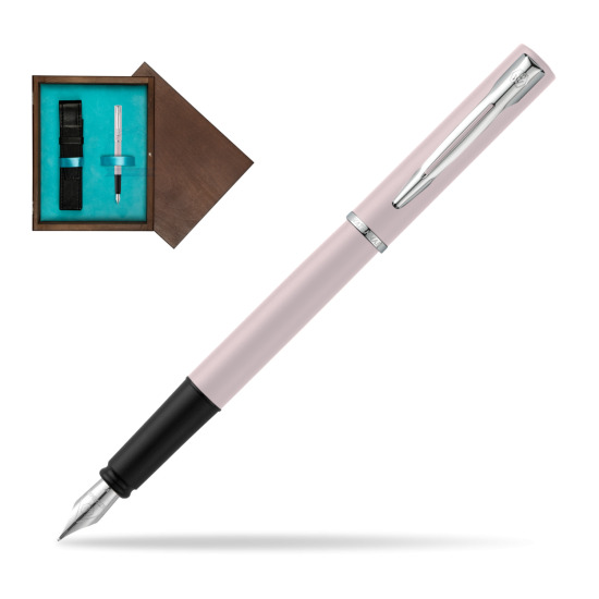 Waterman Allure Pink CT Penna Stilografica in single wooden box Wenge Single Turquoise 
