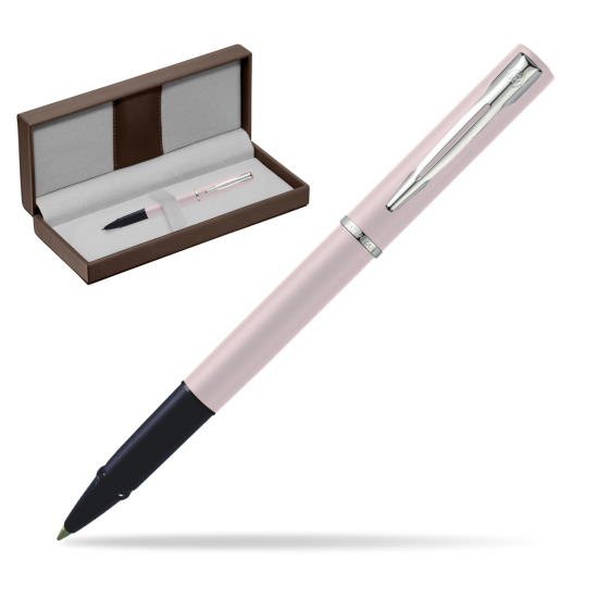 Waterman Allure PINK CT Roller in the brown leather box