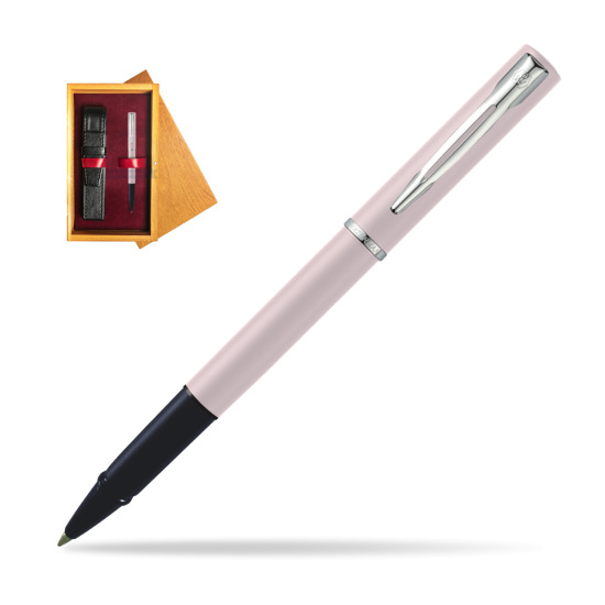 Waterman Allure PINK CT Penna Penna Rollerball in single wooden box Honey Single Maroon