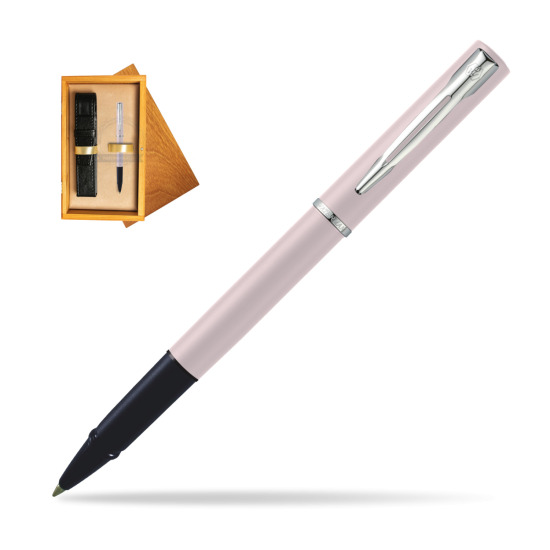 Waterman Allure PINK CT Penna Penna Rollerball in single wooden box Honey Single Ecru