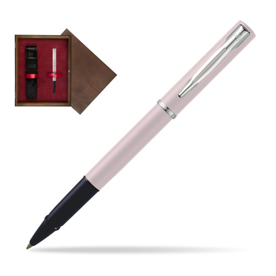 Waterman Allure PINK CT Penna Penna Rollerball in single wooden box Wenge Single Maroon