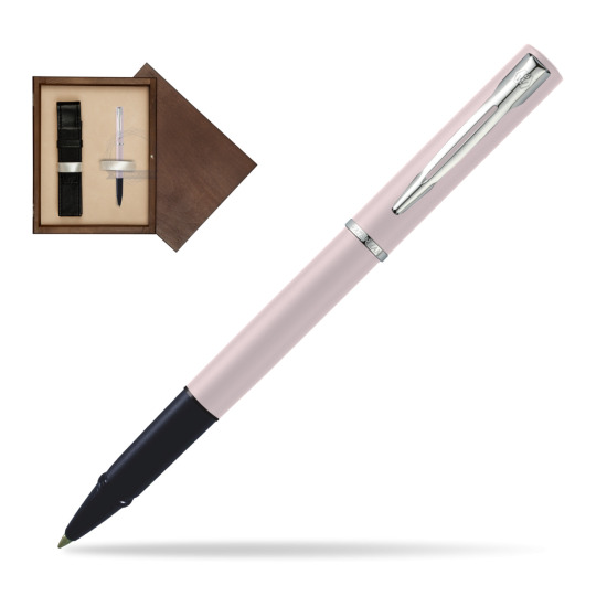 Waterman Allure PINK CT Penna Penna Rollerball in single wooden box Wenge Single Ecru