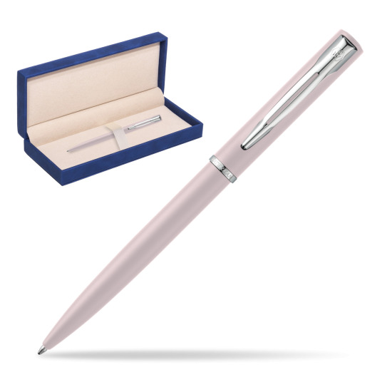 Waterman Allure PASTEL PINK BALLPOINT PEN in suede box navy blue