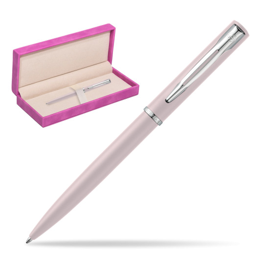 Waterman Allure PASTEL PINK BALLPOINT PEN in suede box fuchsia