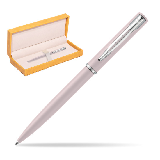Waterman Allure PASTEL PINK BALLPOINT PEN in suede box yellow
