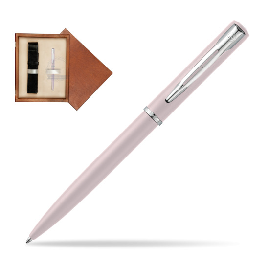 Waterman Allure PASTEL PINK BALLPOINT PEN in single wooden box Mahogany Single Ecru