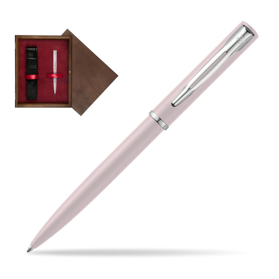 Waterman Allure PASTEL PINK BALLPOINT PEN in single wooden box Wenge Single Maroon