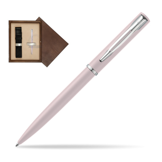 Waterman Allure PASTEL PINK BALLPOINT PEN in single wooden box Wenge Single Ecru