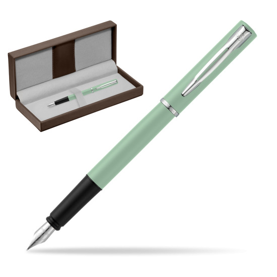 Waterman Allure Mint CT Stylo-plume in the brown leather box