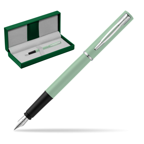 Waterman Allure Mint CT Stylo-plume in the green leather box