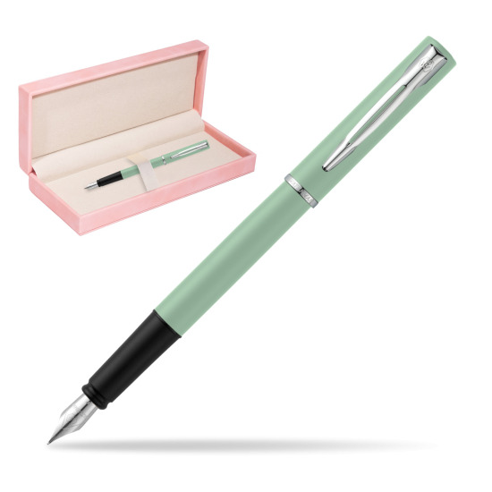 Waterman Allure Mint CT Penna Stilografica in suede box pink