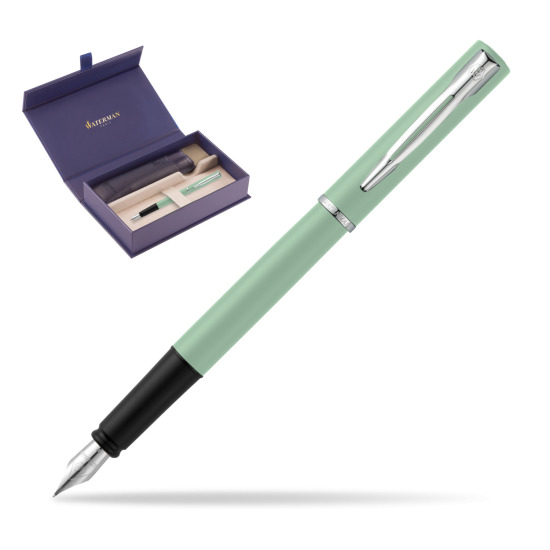 Waterman Allure Mint CT Penna Stilografica in original Waterman box, slide-out case