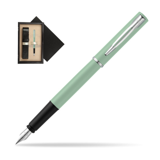 Waterman Allure Mint CT Penna Stilografica in single wooden box Wenge Single Ecru
