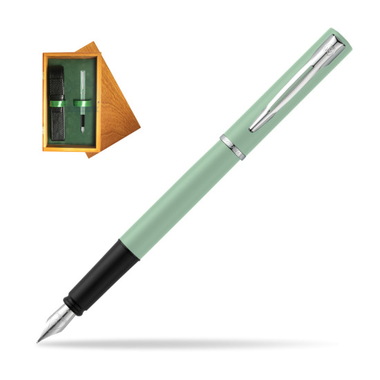 Waterman Allure Mint CT Penna Stilografica in single wooden box Honey Single Green