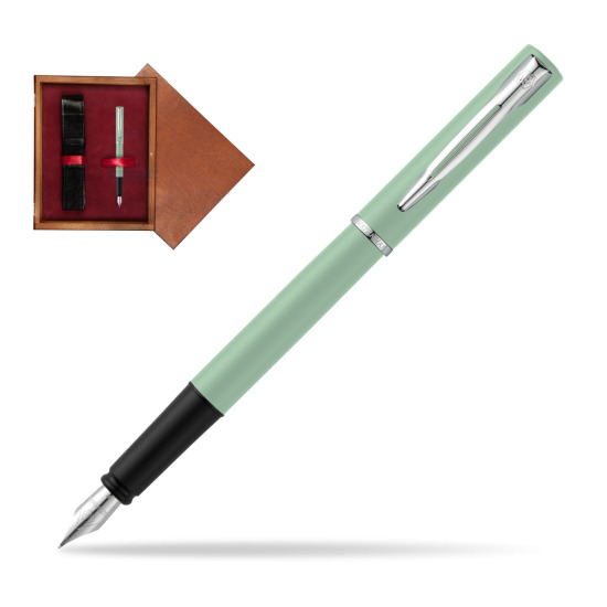 Waterman Allure Mint CT Penna Stilografica in single wooden box Mahogany Single Maroon
