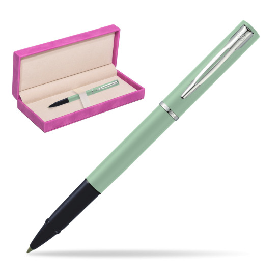 Waterman Allure MINT CT Penna Penna Rollerball in suede box fuchsia
