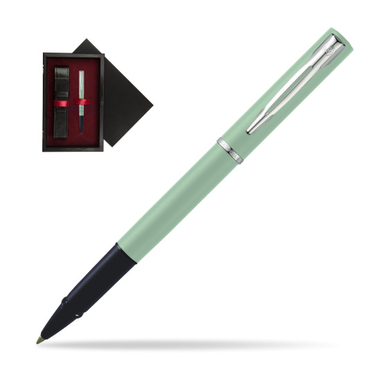 Waterman Allure MINT CT Penna Penna Rollerball in single wooden box Black Single Maroon