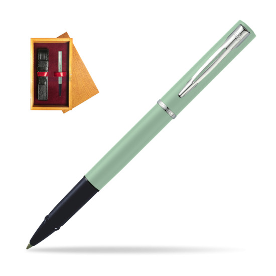 Waterman Allure MINT CT Penna Penna Rollerball in single wooden box Honey Single Maroon