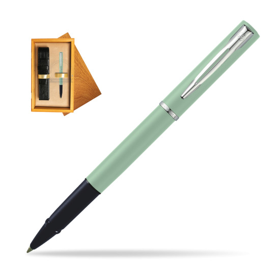 Waterman Allure MINT CT Penna Penna Rollerball in single wooden box Honey Single Ecru