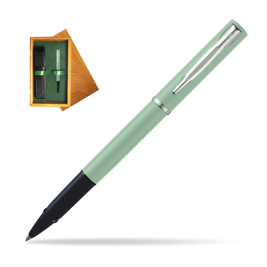 Waterman Allure MINT CT Penna Penna Rollerball in single wooden box Honey Single Green
