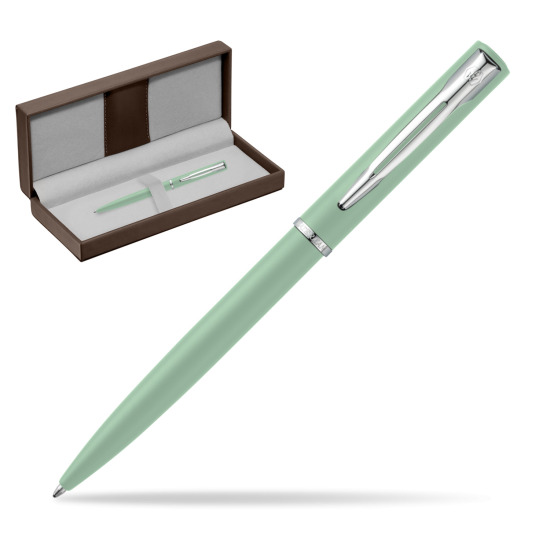 Waterman Allure MINT CT Stylo à bille in the brown leather box