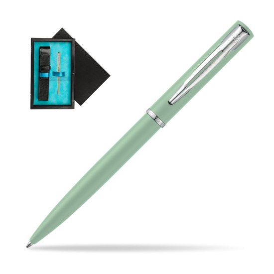 Waterman Allure MINT CT BALLPOINT PEN in single wooden box Black Single Turquoise