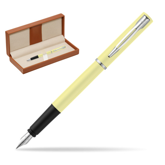 Waterman Allure Yellow CT Penna Stilografica  in classic box brown
