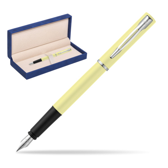 Waterman Allure Yellow CT Penna Stilografica in suede box navy blue