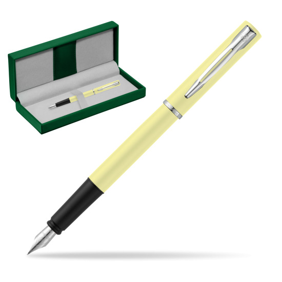 Waterman Allure Yellow CT Stylo-plume in the green leather box