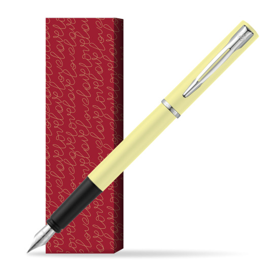 Waterman Allure Yellow CT Penna Stilografica in cover True Love