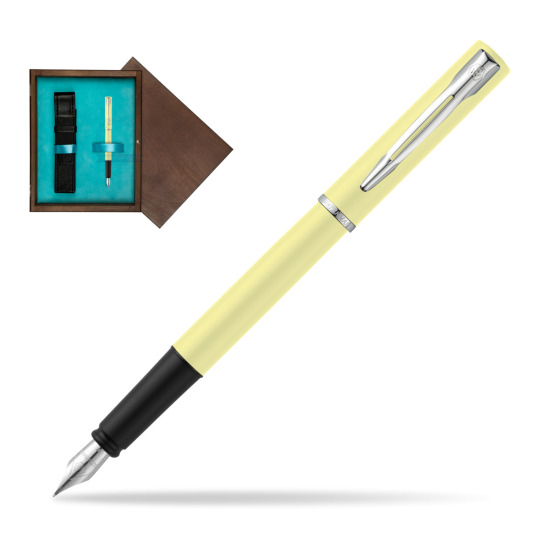 Waterman Allure Yellow CT Penna Stilografica in single wooden box Wenge Single Turquoise 