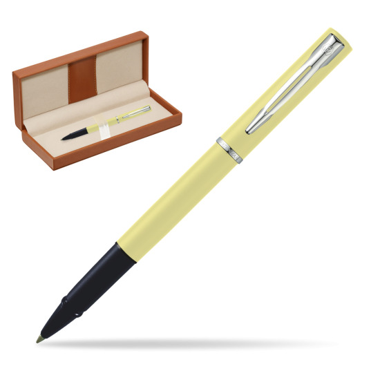 Waterman Allure YELLOW CT Penna Penna Rollerball  in classic box brown