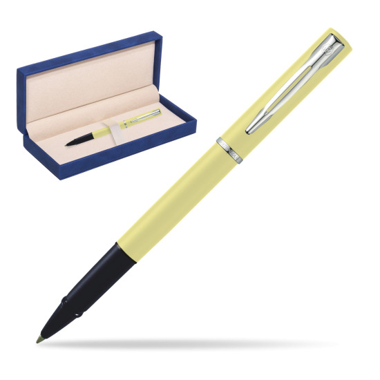 Waterman Allure YELLOW CT Penna Penna Rollerball in suede box navy blue