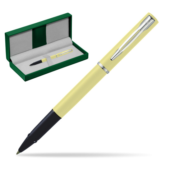 Waterman Allure YELLOW CT Roller in the green leather box