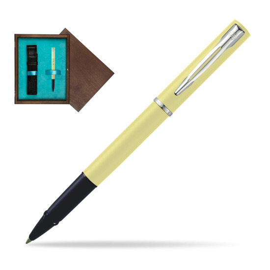 Waterman Allure YELLOW CT Penna Penna Rollerball in single wooden box Wenge Single Turquoise 