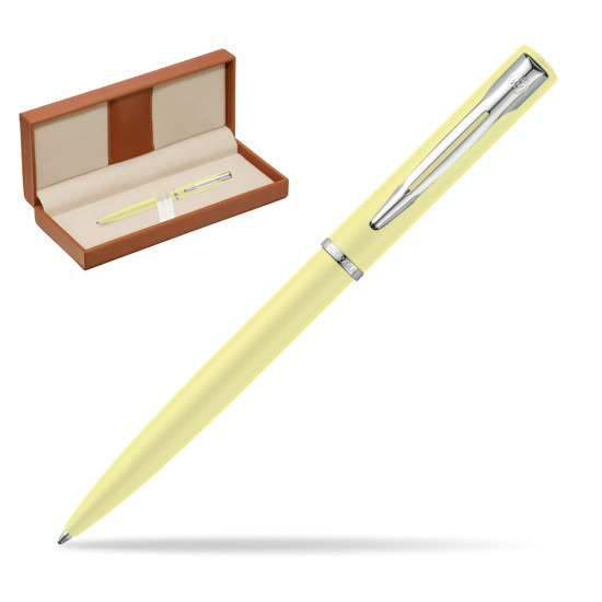 Waterman Allure Yellow Pastel Ballpoint Pen  in classic box brown