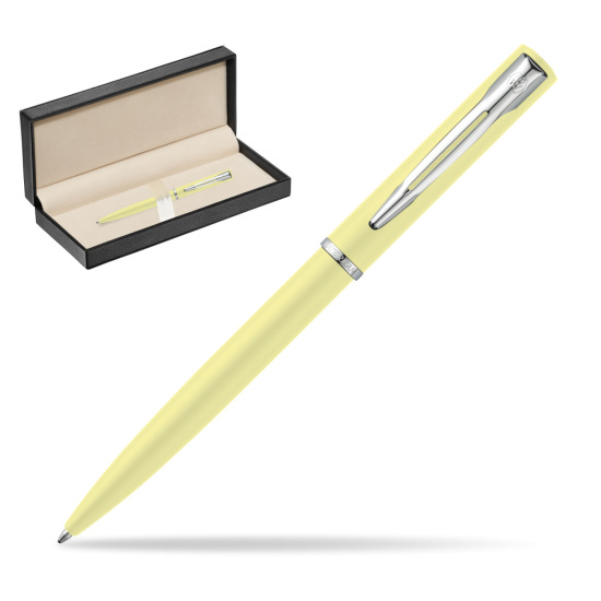 Waterman Allure Yellow Pastel Ballpoint Pen in classic box pure black