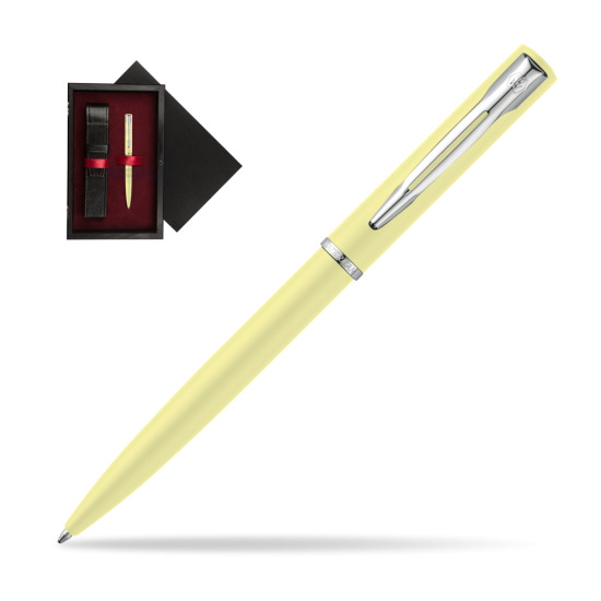 Waterman Allure Yellow Pastel Ballpoint Pen in single wooden box Black Single Maroon