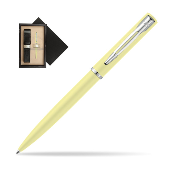 Waterman Allure Yellow Pastel Ballpoint Pen in single wooden box Wenge Single Ecru