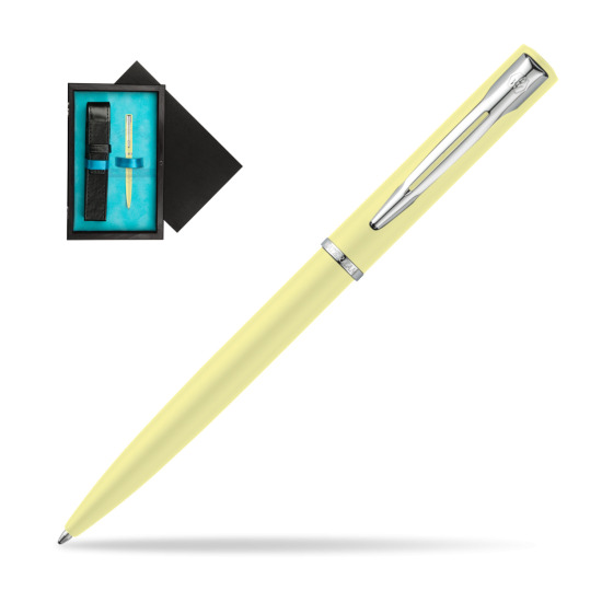 Waterman Allure Yellow Pastel Ballpoint Pen in single wooden box Black Single Turquoise