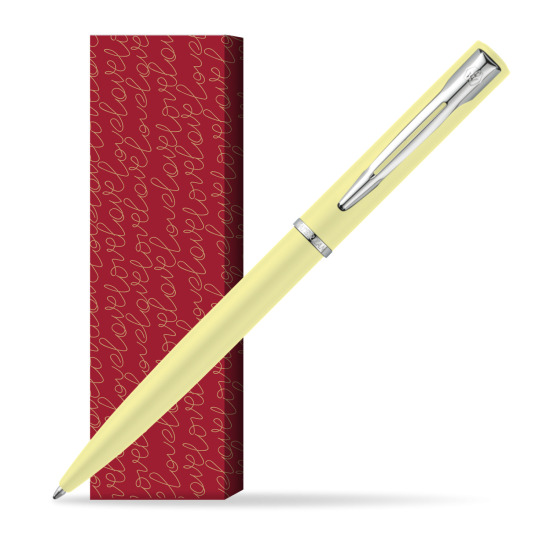 Waterman Allure Yellow Pastel Ballpoint Pen in cover True Love