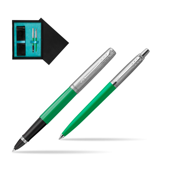 Parker Jotter Originals Green CT Pen Penna Roller + Penna Pen in a Gift Box in double wooden box Black Double Turquoise