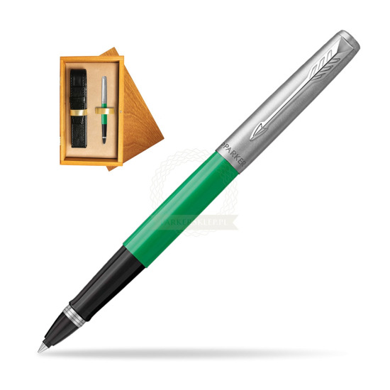 Parker Jotter Originals Green CT Rollerball Pen in single wooden box Honey Single Ecru